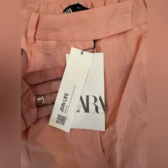 NWT ZARA Linen Pants - Picture 6 of 8